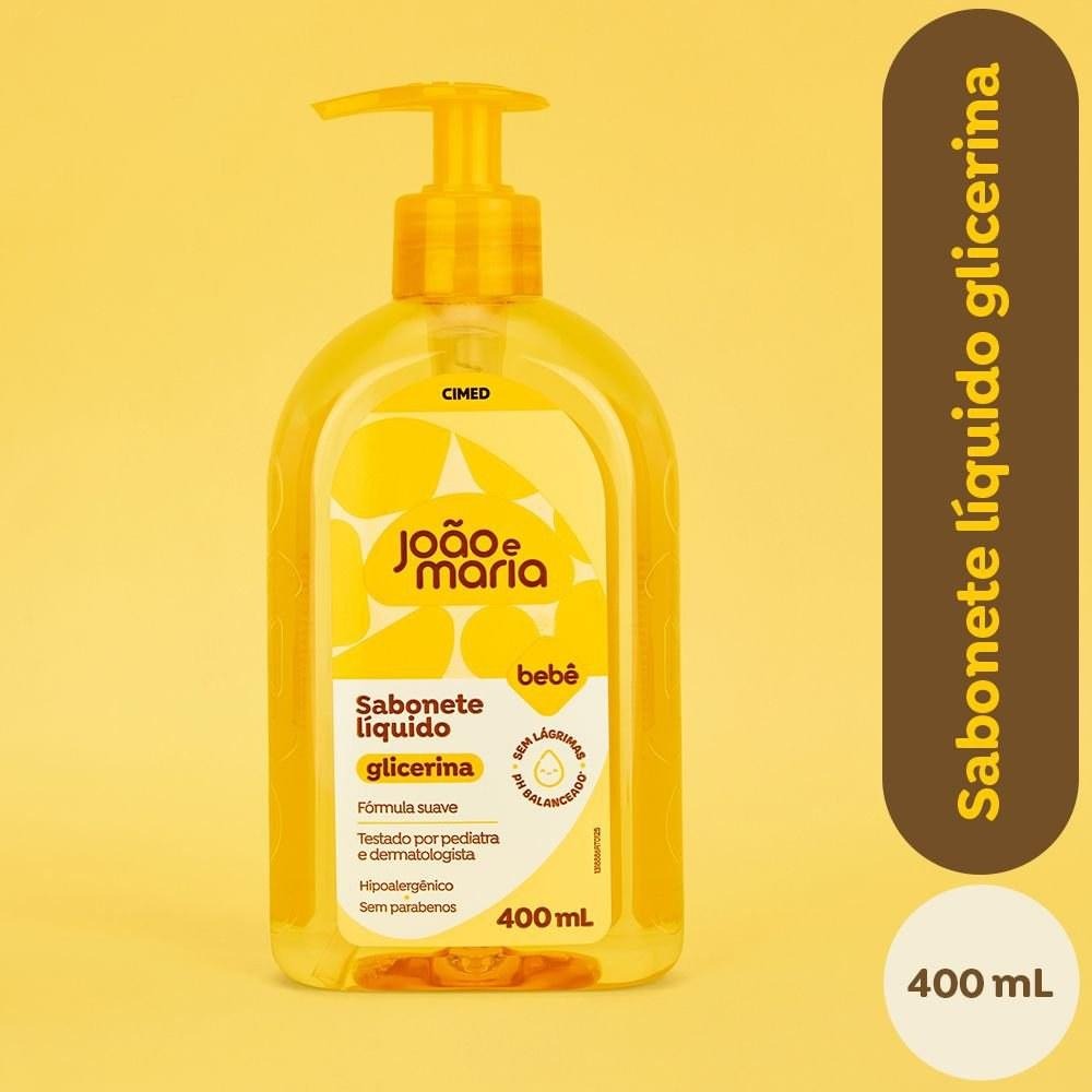 Sabonete Líquido Infantil João e Maria Bebê Glicerina 400ml — imagem 2 | Drogaria Taveira