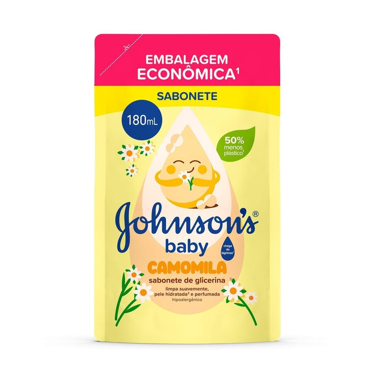 Sabonete Líquido Infantil Johnson's Baby Glicerina Camomila Refil 180ml — imagem 2 | Drogaria Taveira