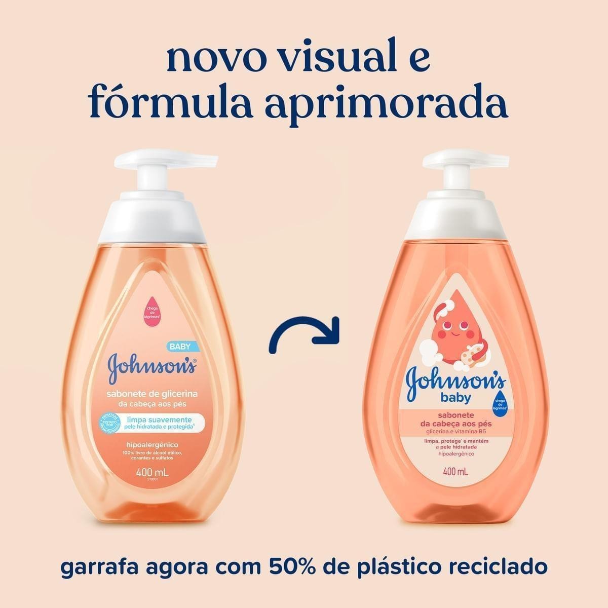 Sabonete Líquido Infantil Johnson's Baby Glicerina da Cabeça aos Pés 400ml — imagem 4 | Drogaria Taveira