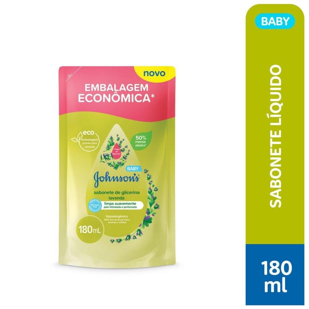 Sabonete Líquido Infantil Johnson's Baby Glicerina Lavanda Refil 180ml — imagem 2 | Drogaria Taveira