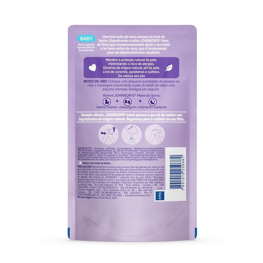 Sabonete Líquido Infantil Johnson's Baby Hora do Sono Refil 180ml — imagem 3 | Drogaria Taveira