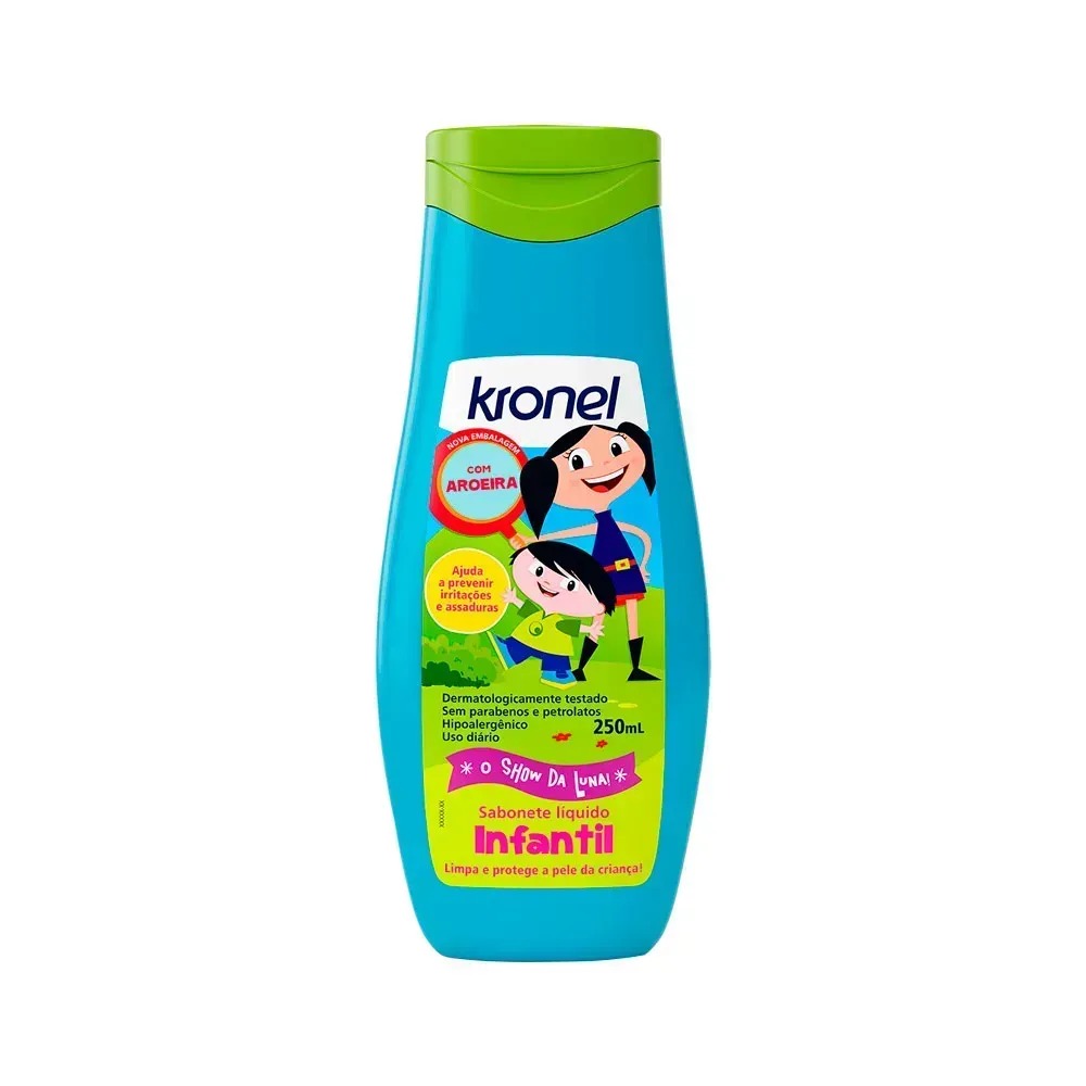 Sabonete Líquido Infantil Kronel Higiene Íntima Aroeira e Aveia pH Equilibrado 250ml — Kronel | Drogaria Taveira