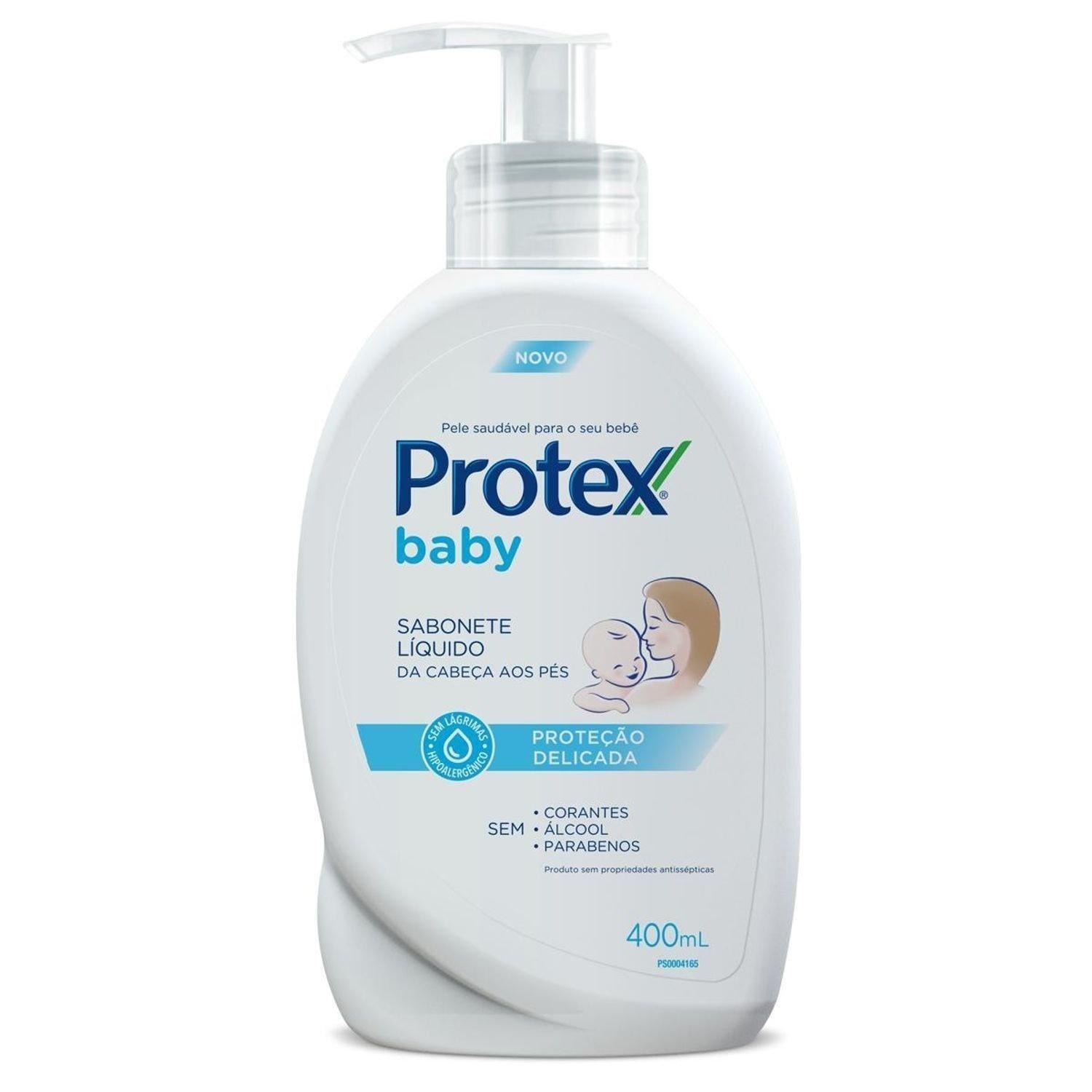 Sabonete Líquido Infantil Protex Baby Delicate Care Proteção Delicada da Cabeça aos Pés Refil 380ml — Protex Baby | Drogaria Taveira