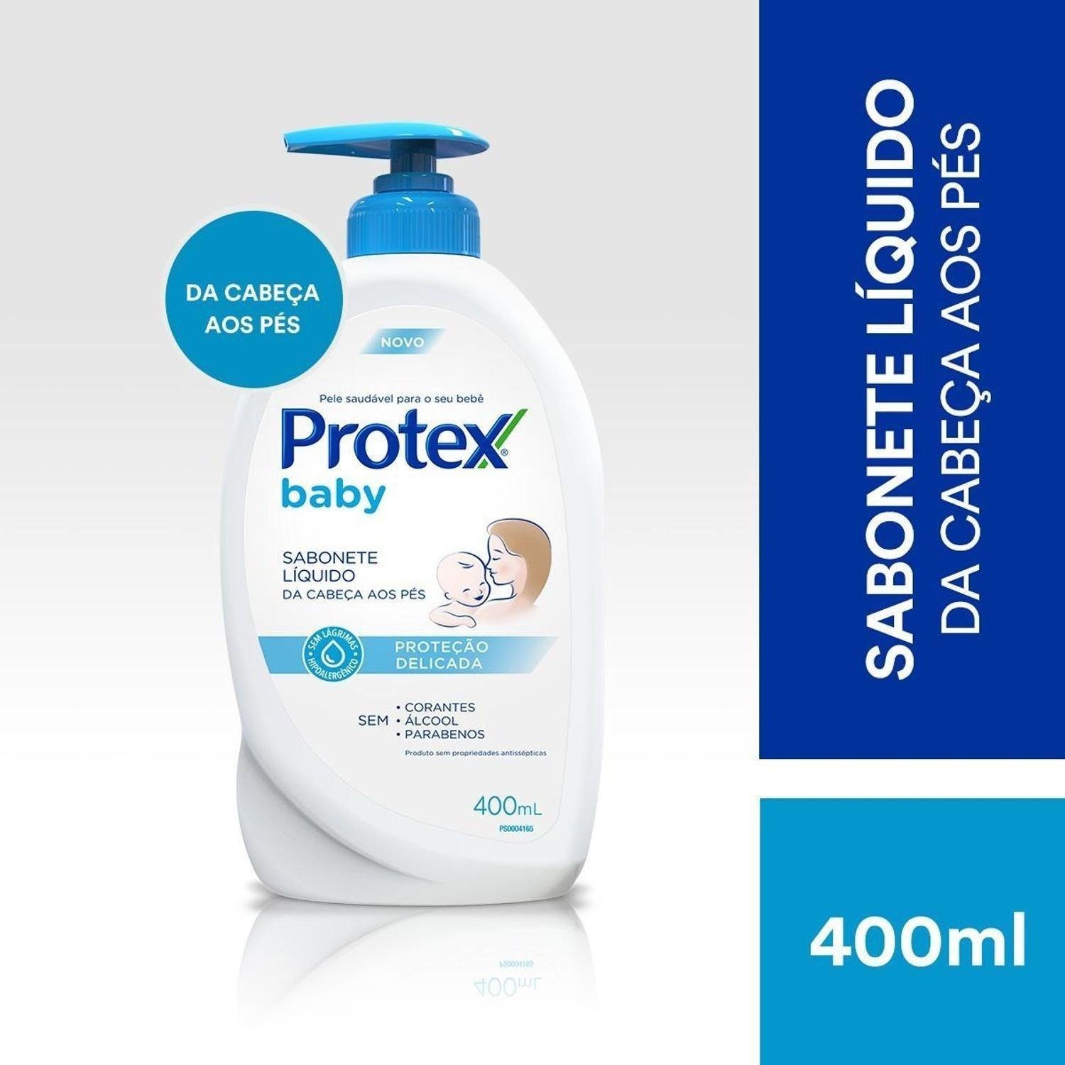 Sabonete Líquido Infantil Protex Baby Delicate Care Proteção Delicada da Cabeça aos Pés Refil 380ml — imagem 2 | Drogaria Taveira