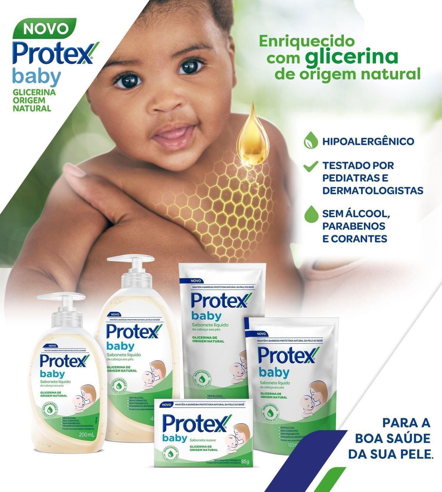 Sabonete Líquido Infantil Protex Baby Glicerina 400ml — imagem 3 | Drogaria Taveira