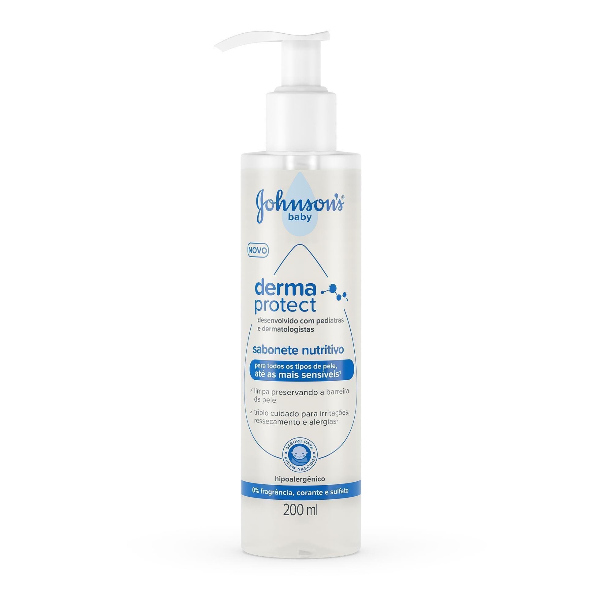 Sabonete Líquido Nutritivo Johnson's Baby Derma Protect Sem Fragrância 200ml — Johnsons Baby | Drogaria Taveira