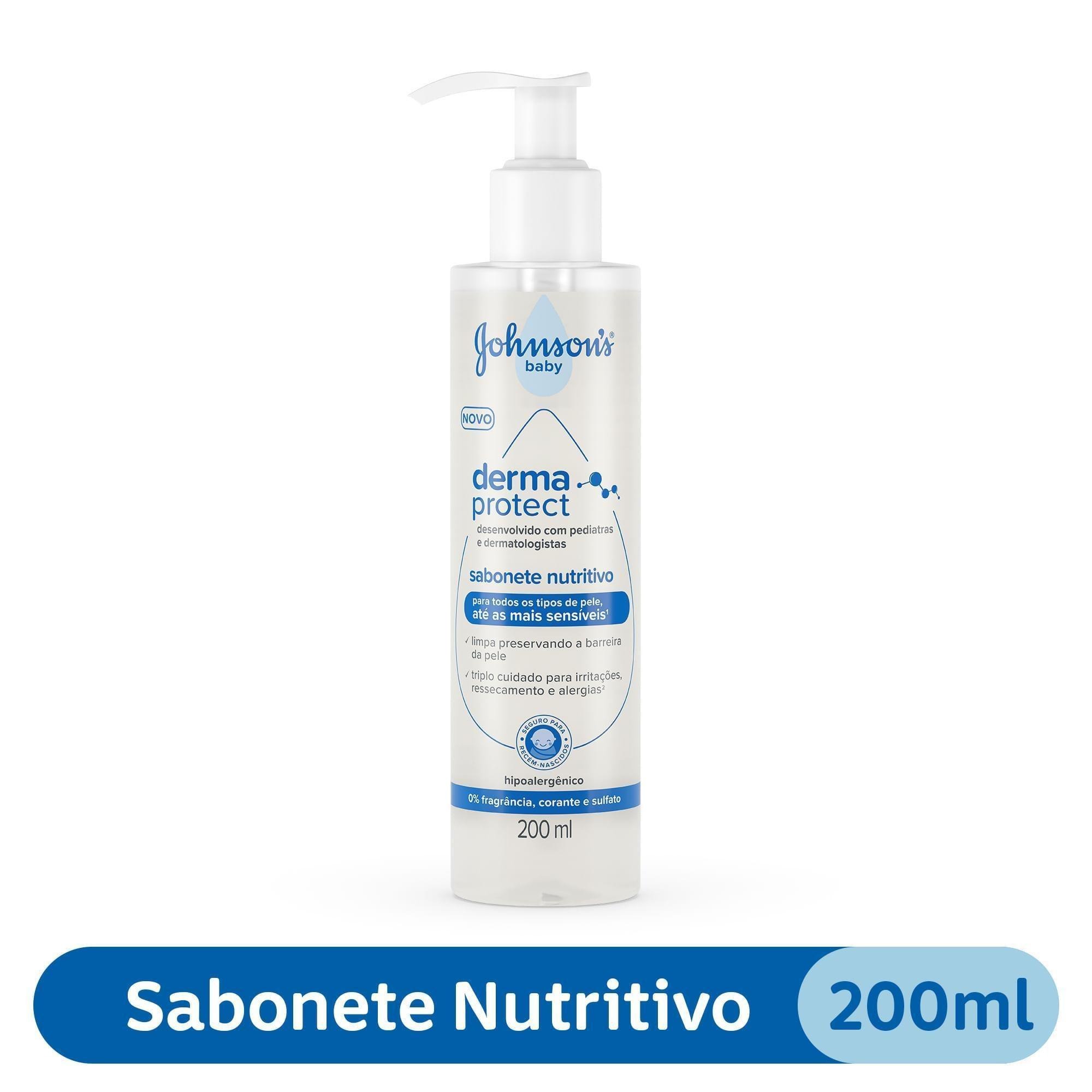 Sabonete Líquido Nutritivo Johnson's Baby Derma Protect Sem Fragrância 200ml — imagem 2 | Drogaria Taveira