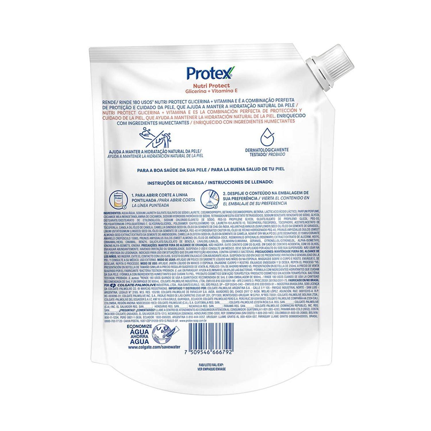 Sabonete Líquido Protex Nutri Protect Vitamina E 900ml — imagem 3 | Drogaria Taveira