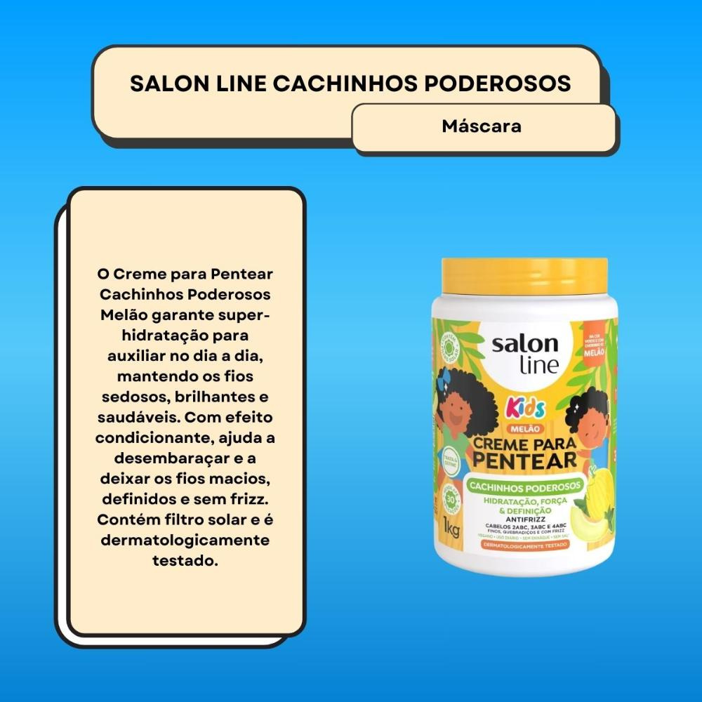 Salon Line - Cachinhos Poderosos Kids - Creme para Pentear - 1kg — imagem 4 | Drogaria Taveira