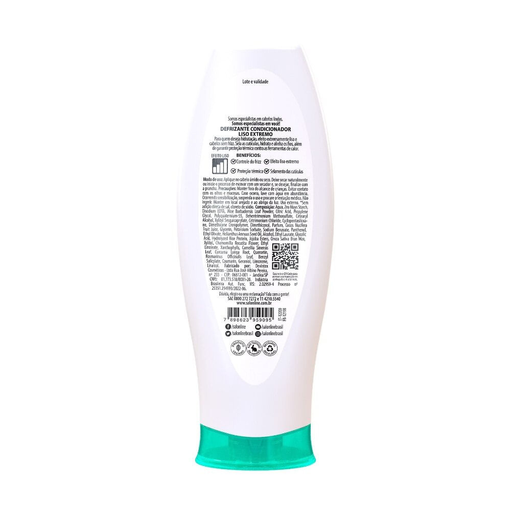 Salon Line Defrizante 200ml Meu Liso Extremo — imagem 4 | Drogaria Taveira