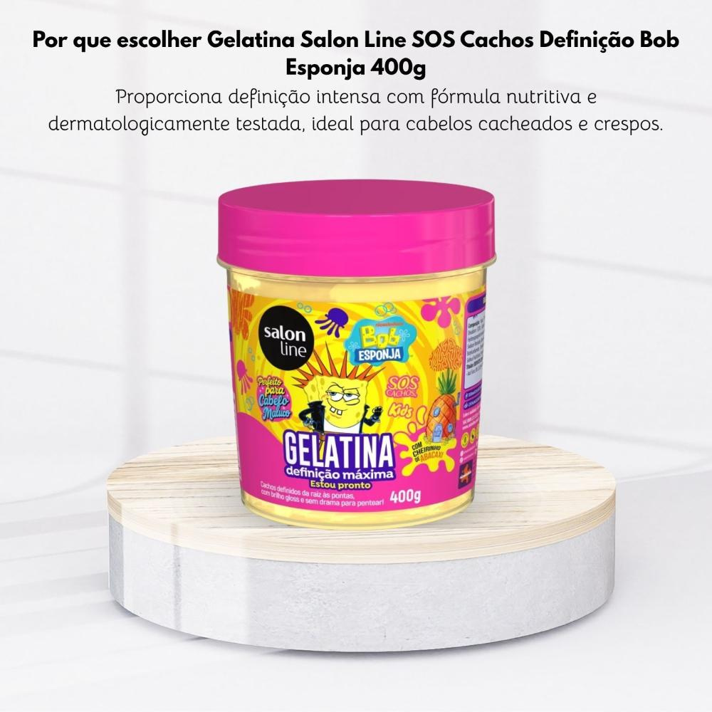 Salon Line - Gelatina Capilar SOS Kids Bob Esponja Definicao Maxima - 400g — imagem 4 | Drogaria Taveira