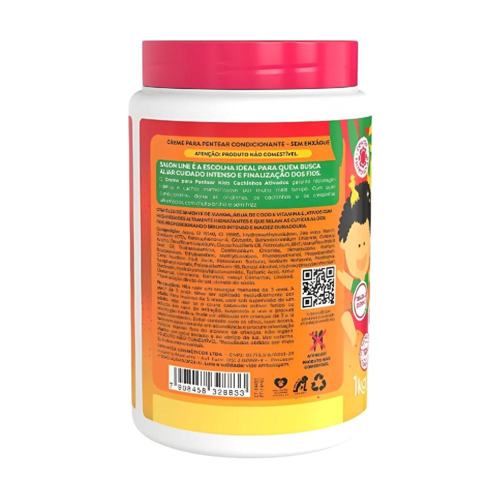 Salon Line Kids - Manga Cachinhos Ativados - Creme para Pentear - 1000ml — imagem 2 | Drogaria Taveira