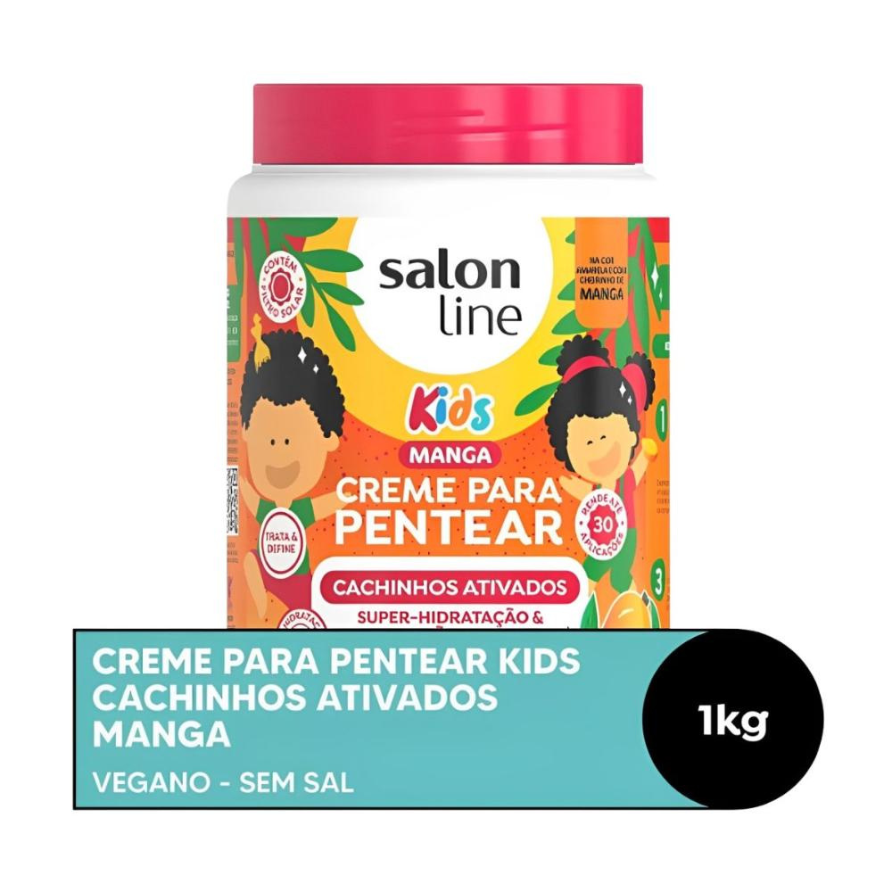 Salon Line Kids - Manga Cachinhos Ativados - Creme para Pentear - 1000ml — imagem 3 | Drogaria Taveira