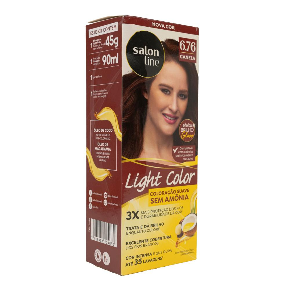 Salon Line - Light Brilho Color 6.76 Canela - Coloração — imagem 3 | Drogaria Taveira