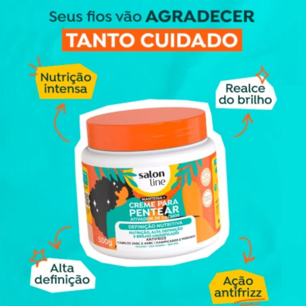 Salon Line - Manteiga Ativador de Cachos - Creme Ativador Capilar - 1kg — imagem 4 | Drogaria Taveira