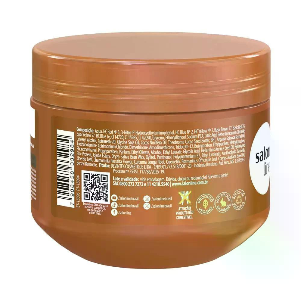 Salon Line - Meu Liso Matizador Chocolate Brilhante - Máscara Capilar - 300g — imagem 2 | Drogaria Taveira