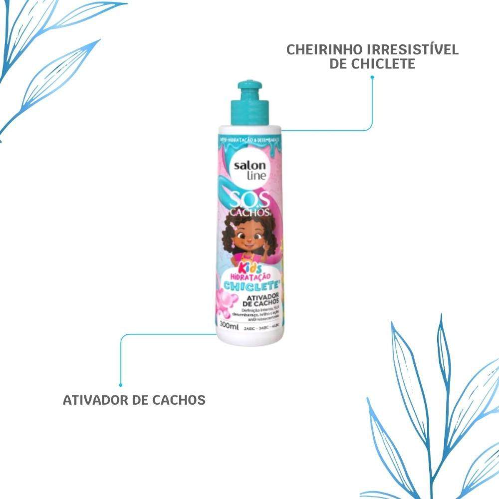Salon Line S.O.S Cachos Kids Chiclete Ativador – 300?ml — imagem 4 | Drogaria Taveira