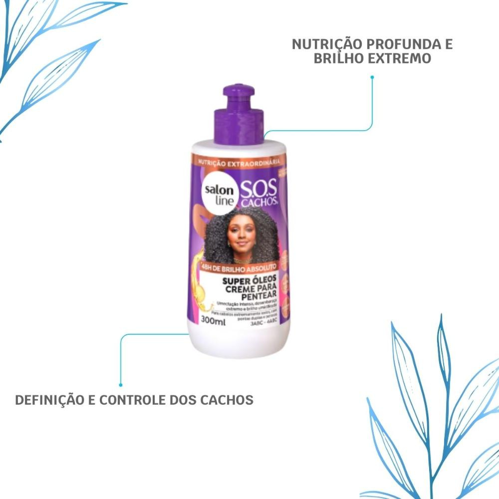 Salon Line S.O.S Cachos Super Óleos Creme - 300ml — imagem 4 | Drogaria Taveira