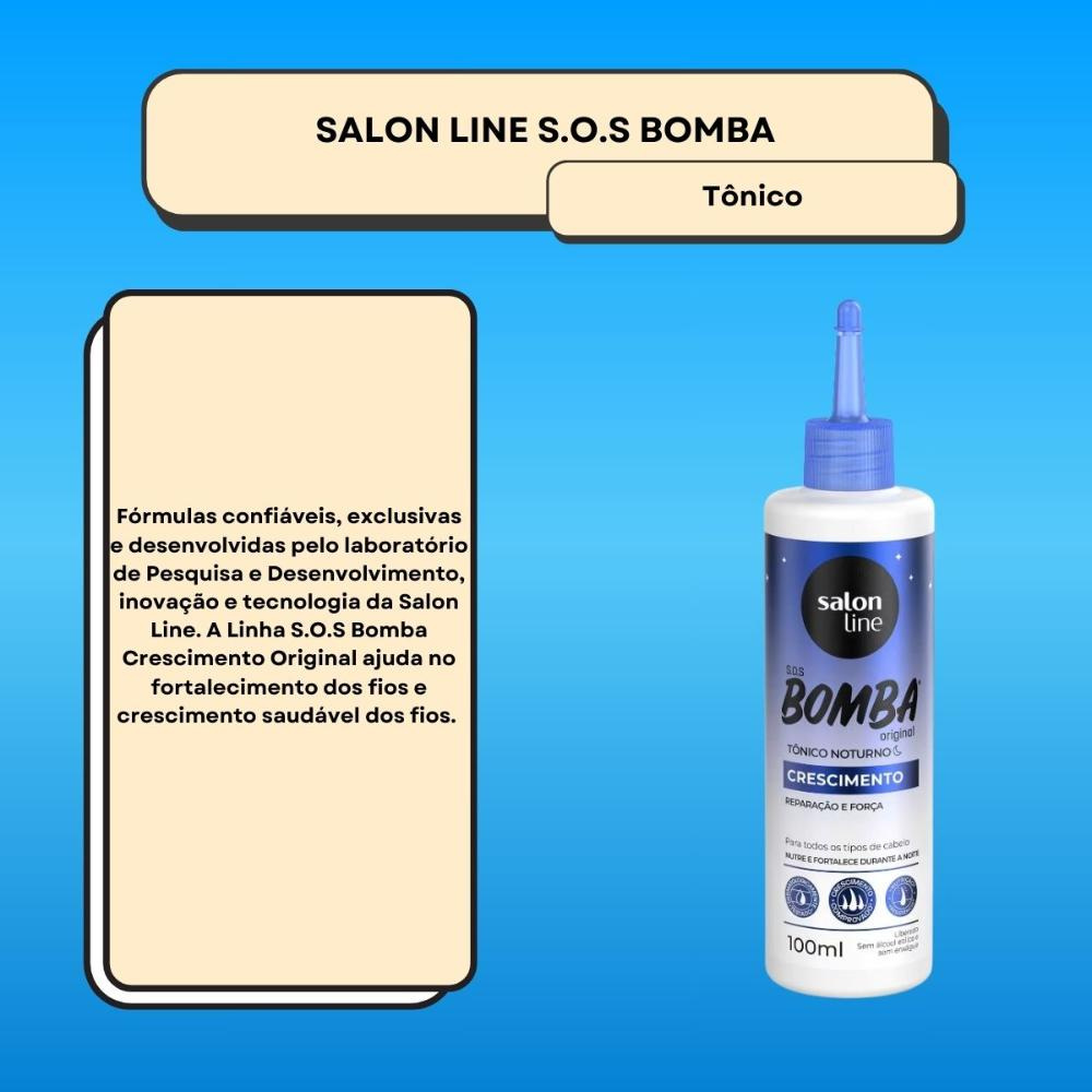 Salon Line SOS Bomba Original Tônico Noturno 100ml — imagem 2 | Drogaria Taveira