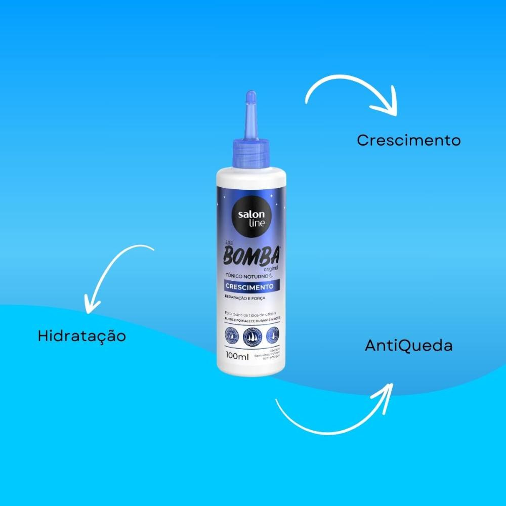 Salon Line SOS Bomba Original Tônico Noturno 100ml — imagem 4 | Drogaria Taveira