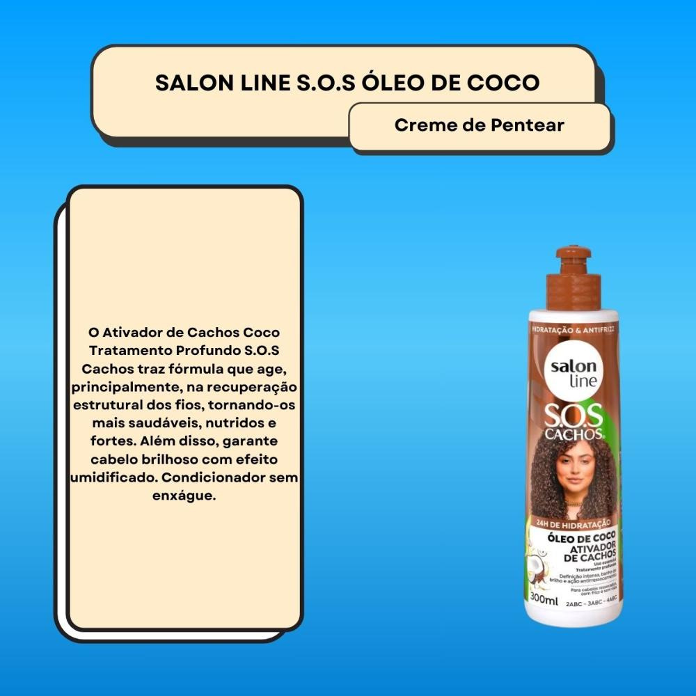 Salon Line SOS Cachos Óleo de Coco Ativador de Cachos 300ml — imagem 2 | Drogaria Taveira