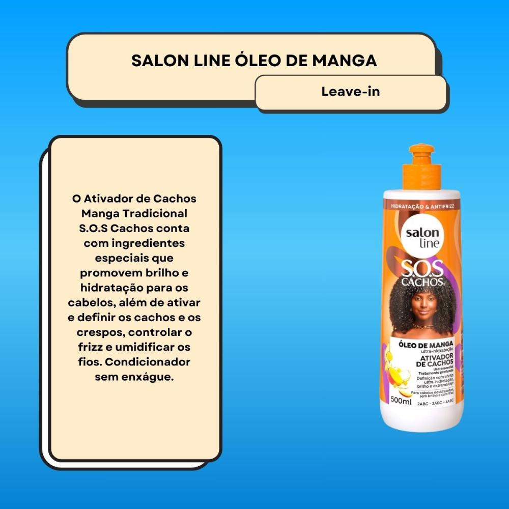 Salon Line SOS Cachos Óleo de Manga Ativador de Cachos - 500ml — imagem 3 | Drogaria Taveira