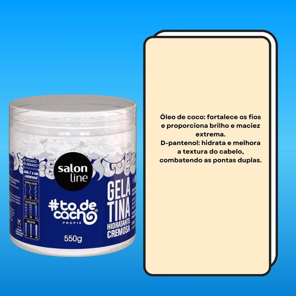 Salon Line #todecacho Gelatina Hidratante Cremosa 550g — imagem 3 | Drogaria Taveira