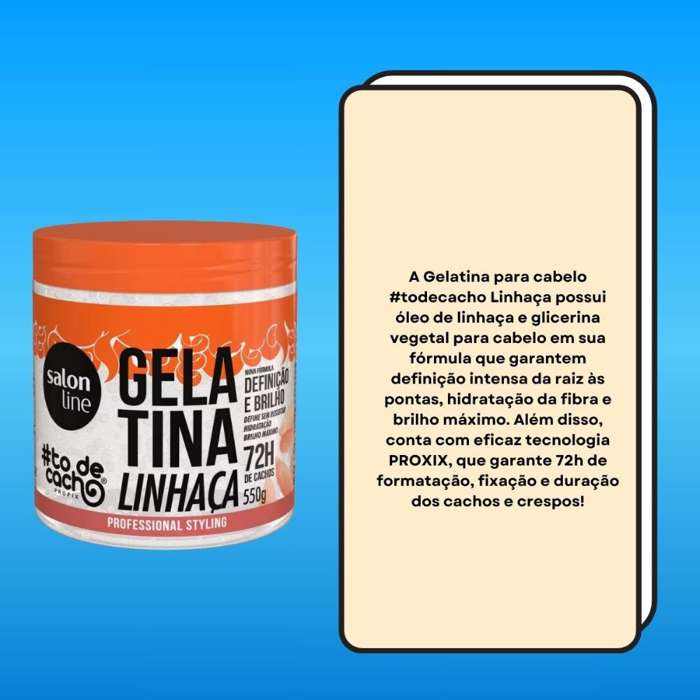 Salon Line #todecacho Gelatina Linhaça 550g — imagem 3 | Drogaria Taveira