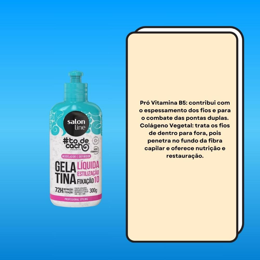 Salon Line #todecacho Gelatina Líquida Estilização 300g — imagem 4 | Drogaria Taveira