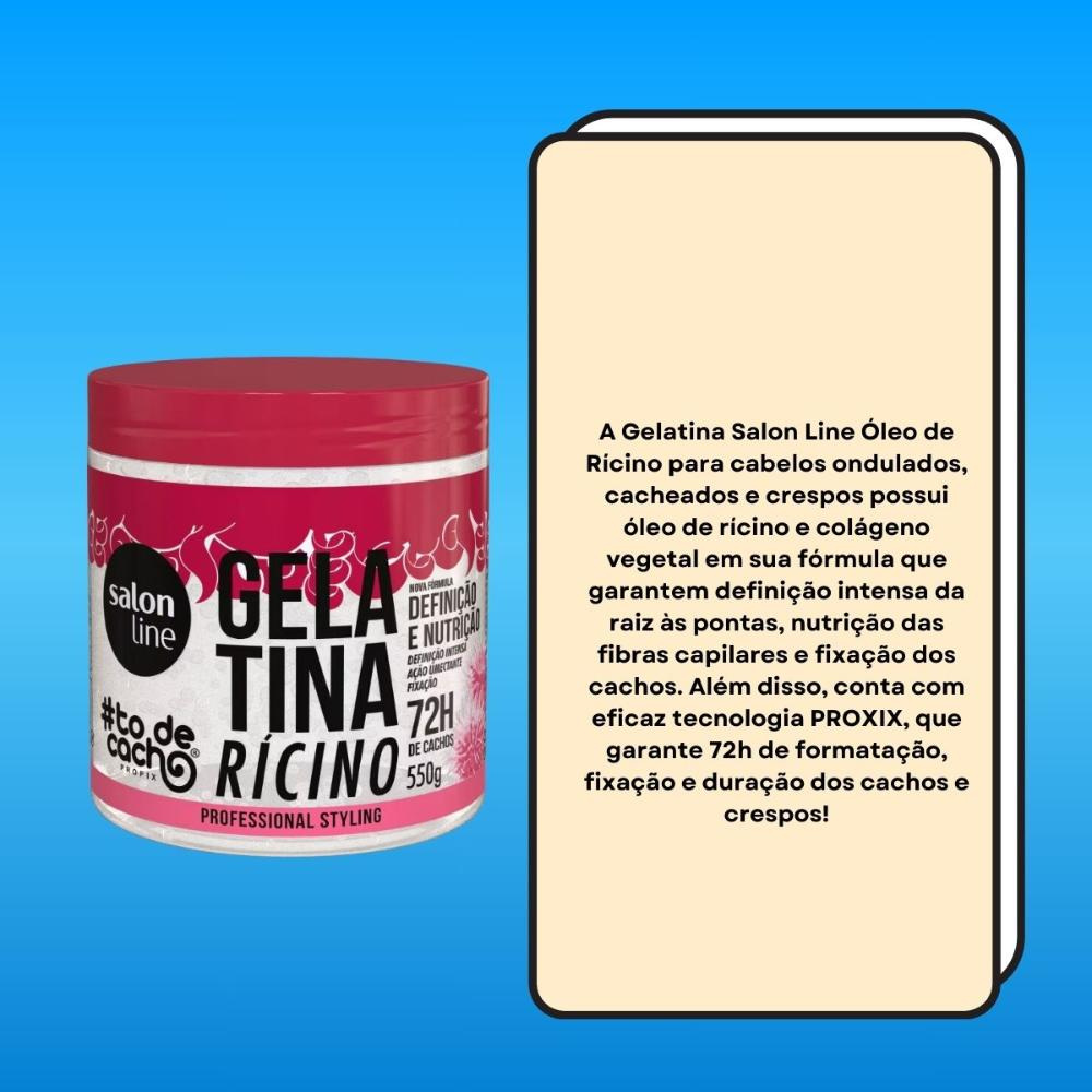 Salon Line #todecacho Gelatina Óleo de Rícino 550g — imagem 3 | Drogaria Taveira