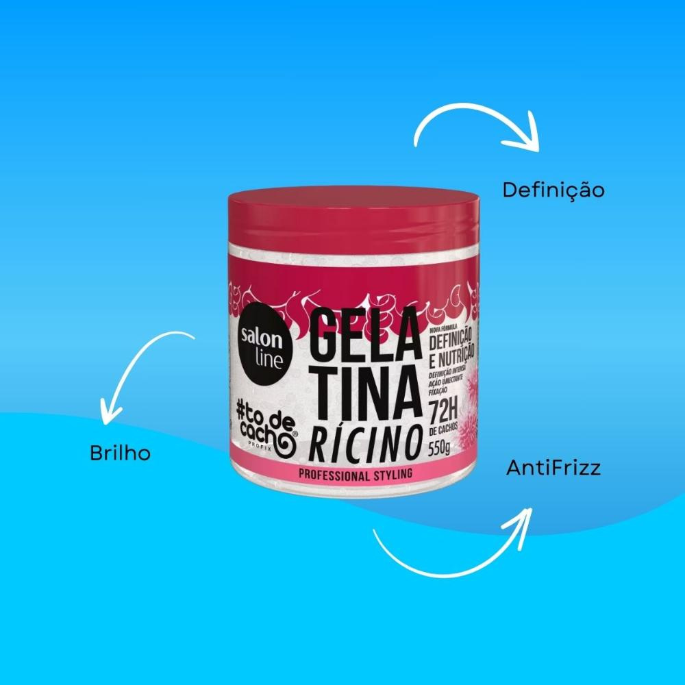 Salon Line #todecacho Gelatina Óleo de Rícino 550g — imagem 4 | Drogaria Taveira
