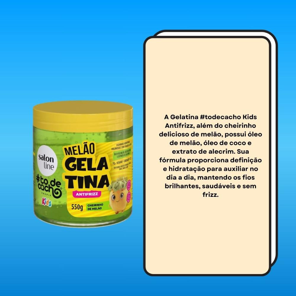 Salon Line #todecacho Kids Gelatina Melão Antifrizz 550g — imagem 3 | Drogaria Taveira