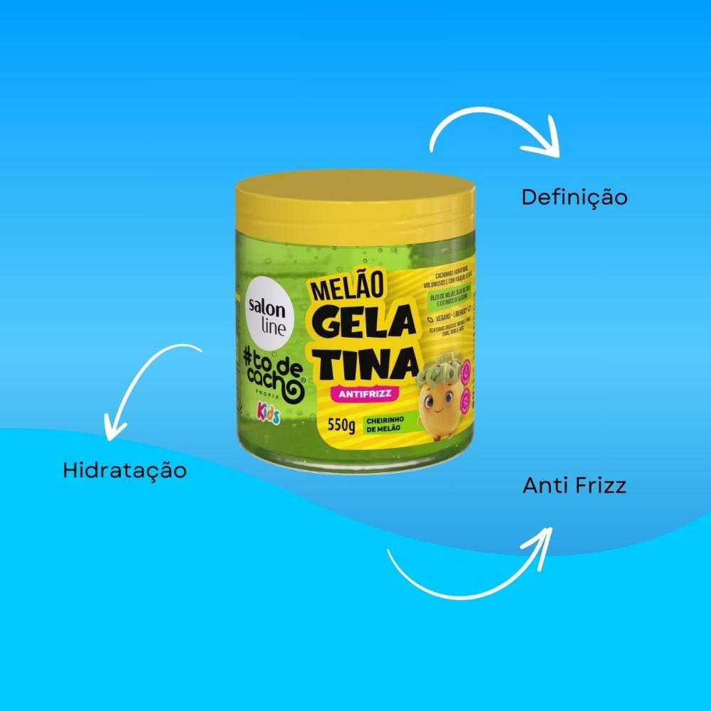 Salon Line #todecacho Kids Gelatina Melão Antifrizz 550g — imagem 4 | Drogaria Taveira