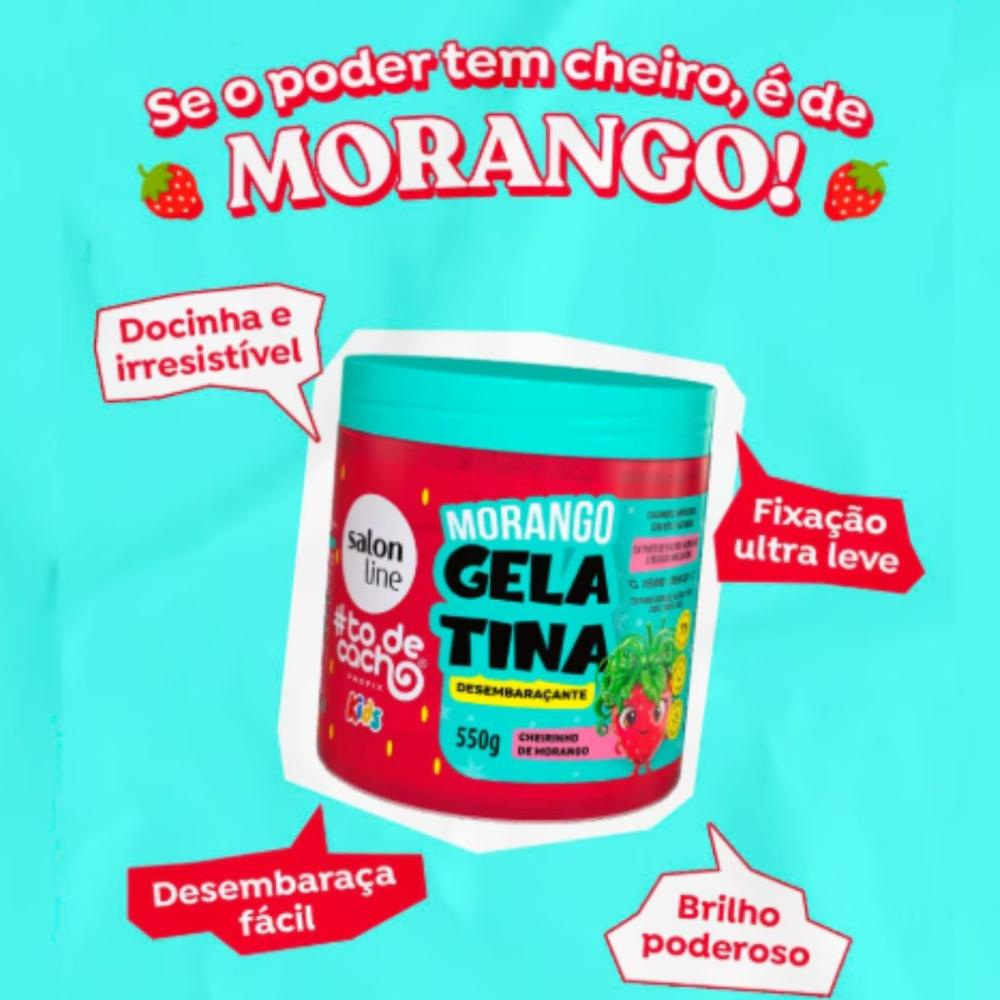 Salon Line #todecacho Kids Morango Gelatina – 550?g — imagem 3 | Drogaria Taveira