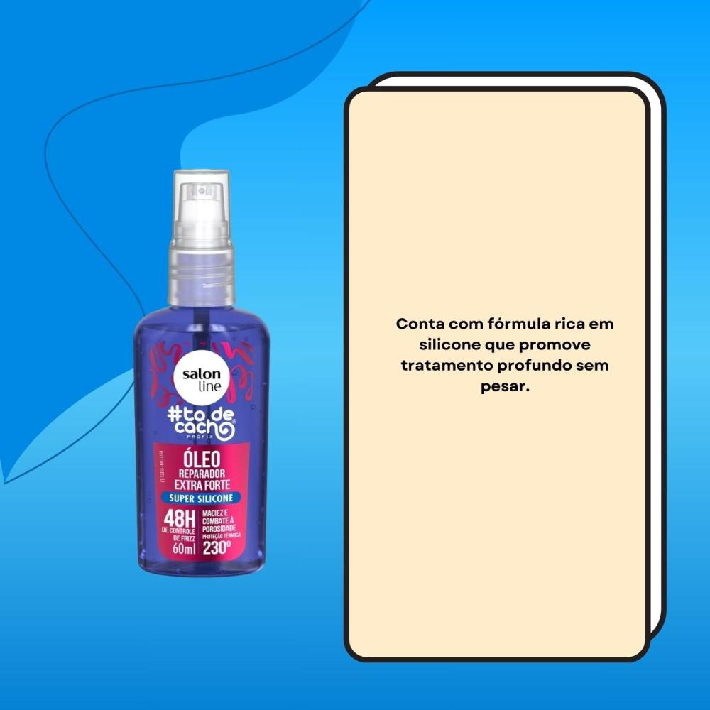 Salon Line #todecacho Óleo Reparação Extra Forte 60ml — imagem 3 | Drogaria Taveira