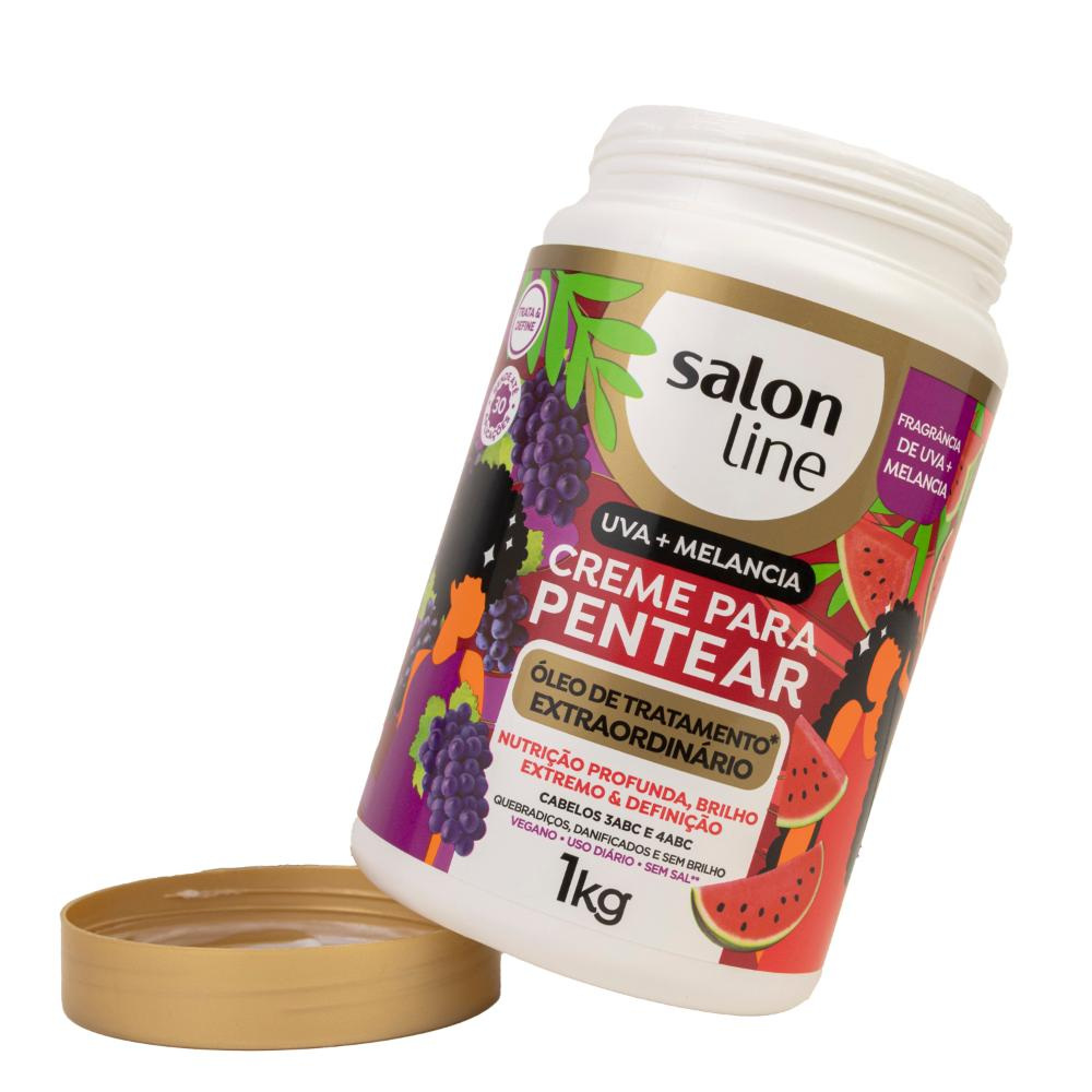 Salon Line - Uva + Melancia - Creme para Pentear - 1000ml — imagem 4 | Drogaria Taveira