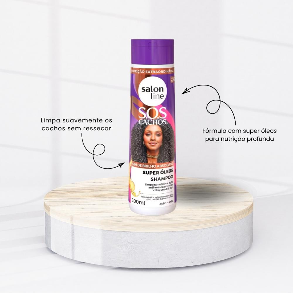 SalonLine - S.O.S Cachos Super Óleos Kit 2 Shampoo - 300ml — imagem 3 | Drogaria Taveira