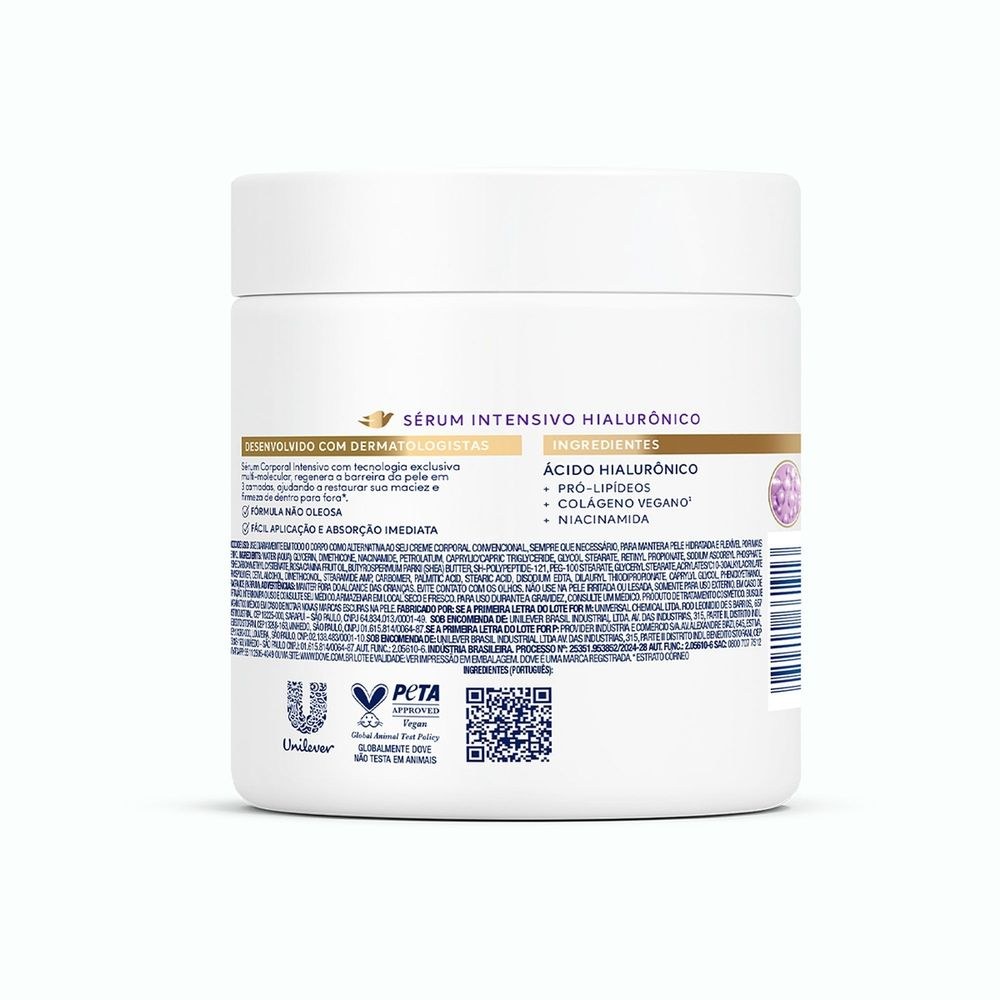 Sérum Corporal Dove Deo-Hidratante Intensivo 10% Hialurônico 450g — imagem 3 | Drogaria Taveira