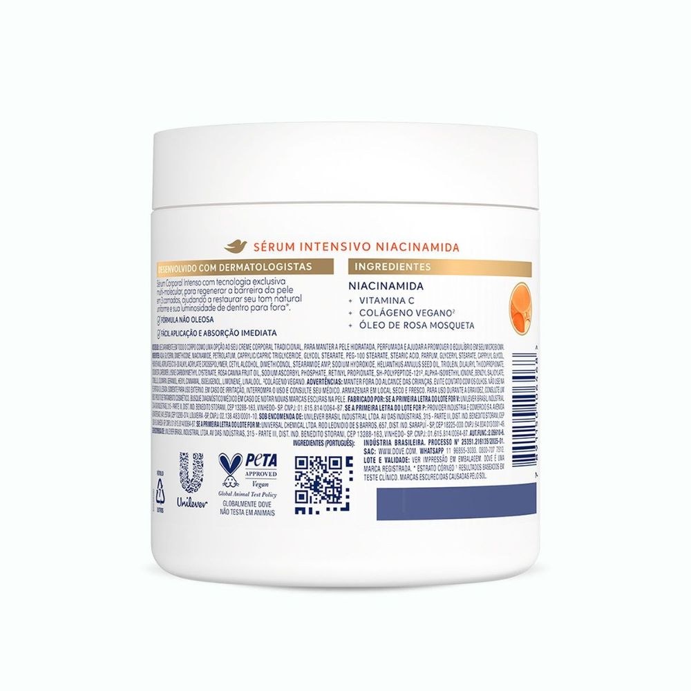 Sérum Corporal Dove Deo-Hidratante Intensivo 15% Niacinamida 450g — imagem 3 | Drogaria Taveira