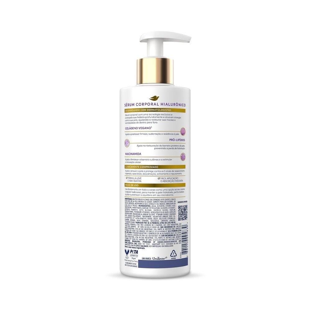 Sérum Corporal Dove Hialurônico + Dermo Renovador 380ml — imagem 2 | Drogaria Taveira