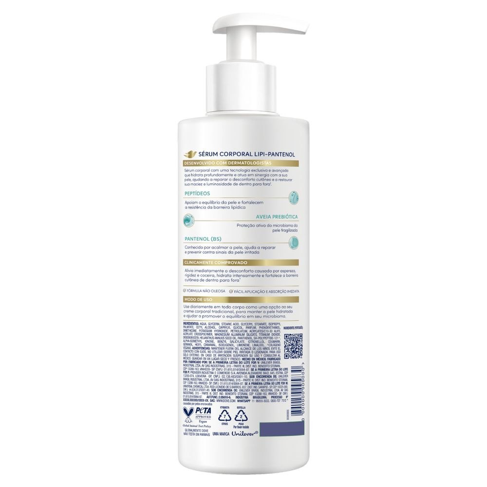 Sérum Corporal Dove Lipi-Pantenol + Dermo Regenerador 380ml — imagem 2 | Drogaria Taveira