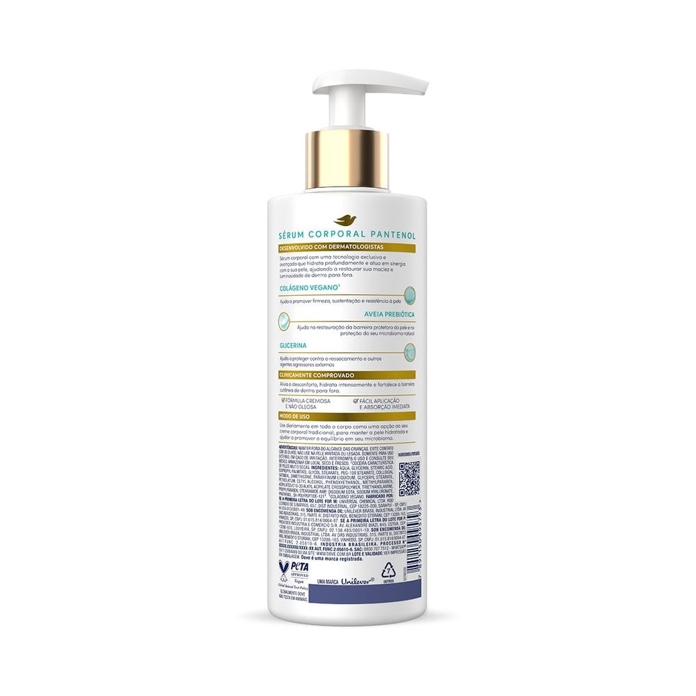 Sérum Corporal Dove Pantenol Dermo Reparador Sem Perfume 380ml — imagem 2 | Drogaria Taveira