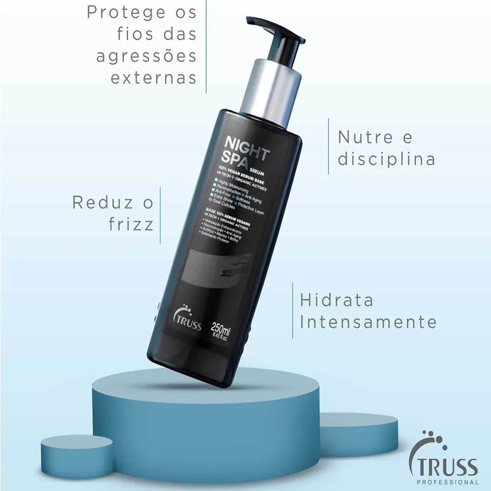 Sérum de Reconstrução Night Spa Truss 250ml — imagem 3 | Drogaria Taveira