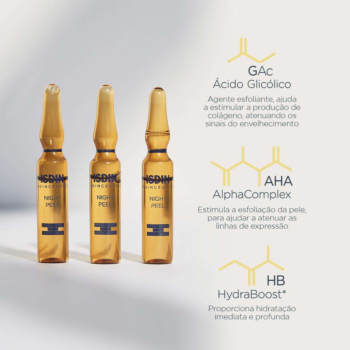Sérum Esfoliante Noturno Isdinceutics Night Peel - 10u — imagem 4 | Drogaria Taveira