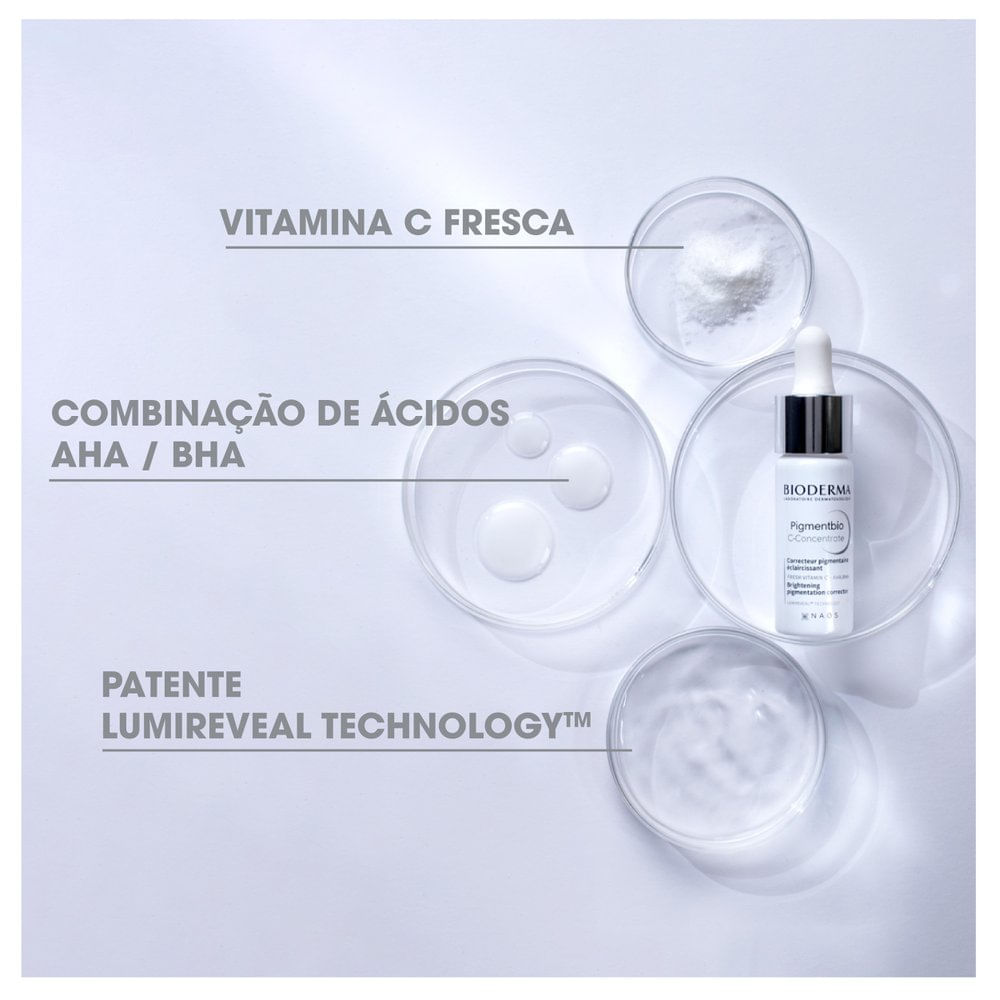Sérum Facial Bioderma Pigmentbio C-Concentrate Clareador e Antioxidante 15ml — imagem 4 | Drogaria Taveira