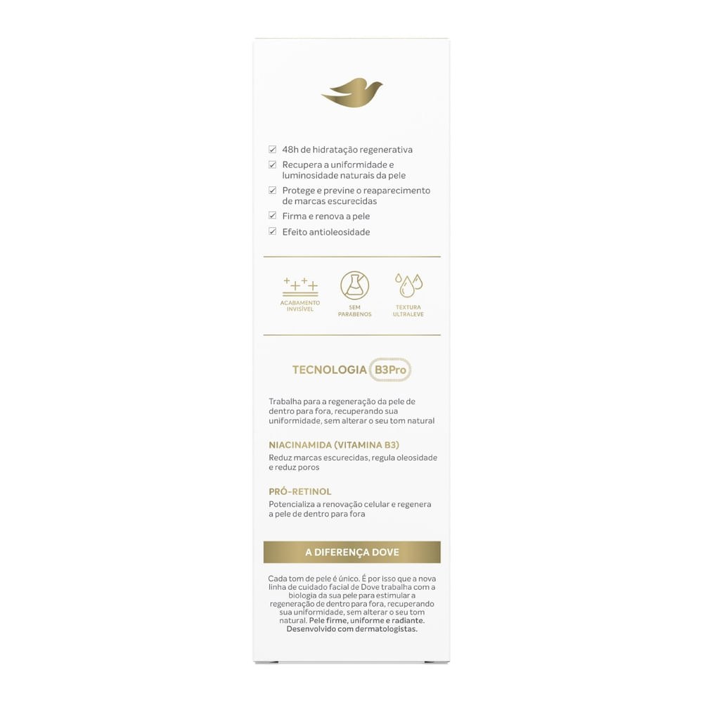 Sérum Facial Dove Regenerative 3 em 1 FPS 30 50ml — imagem 4 | Drogaria Taveira