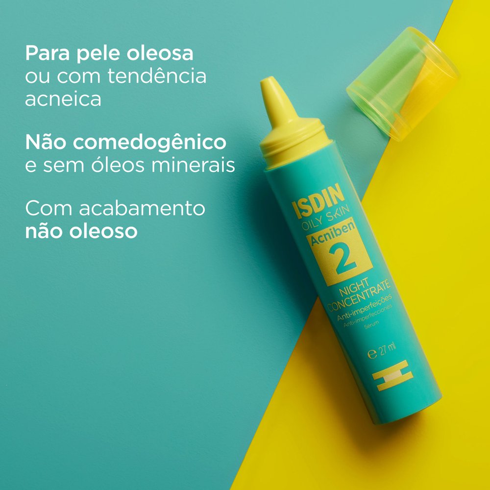 Sérum Facial ISDIN Acniben Anti Imperfeições Night Concentrate 2 27ml — imagem 4 | Drogaria Taveira