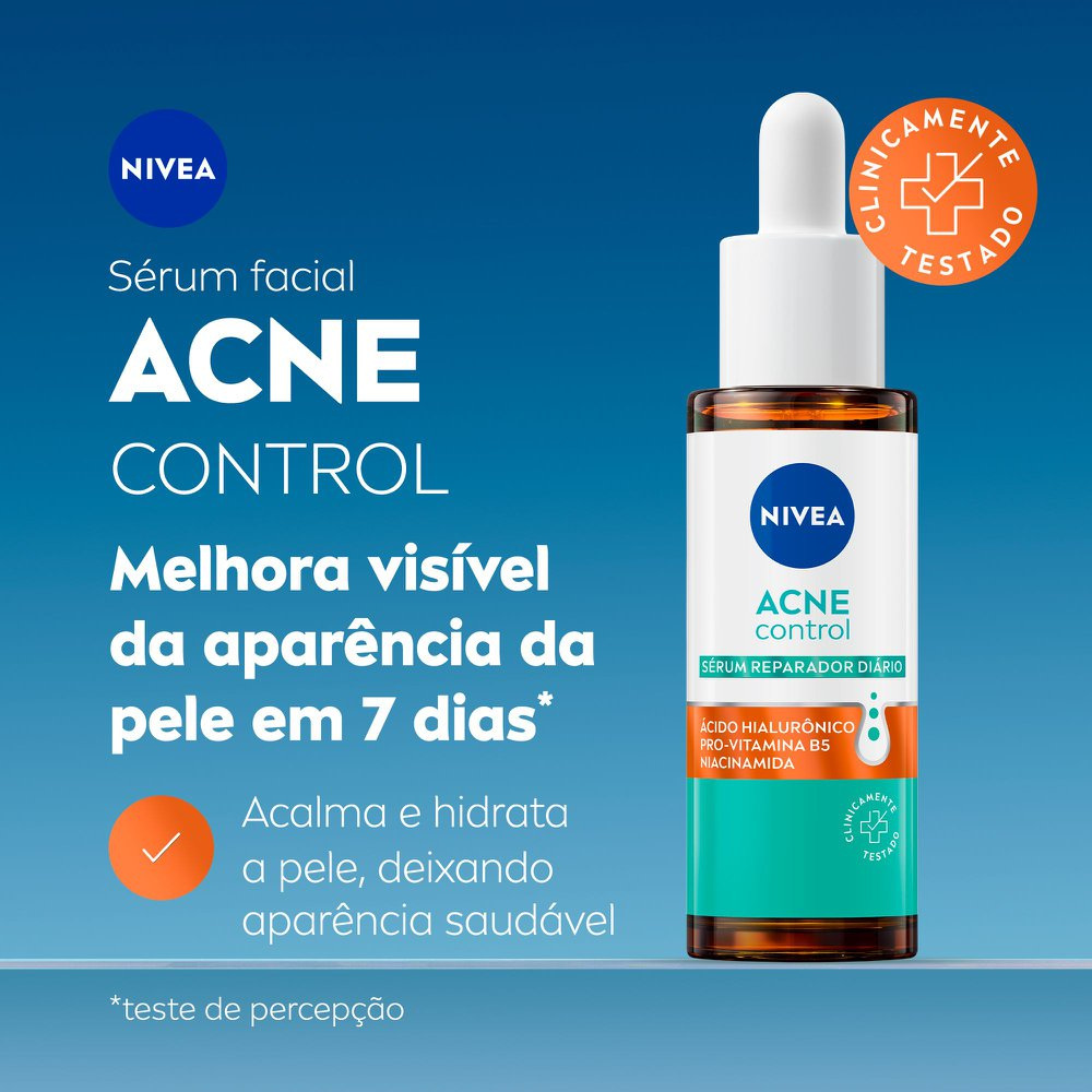 Sérum Facial Nivea Acne Control Reparador Sem Perfume com Ácido Salicílico e Niacinamida 30ml — imagem 2 | Drogaria Taveira