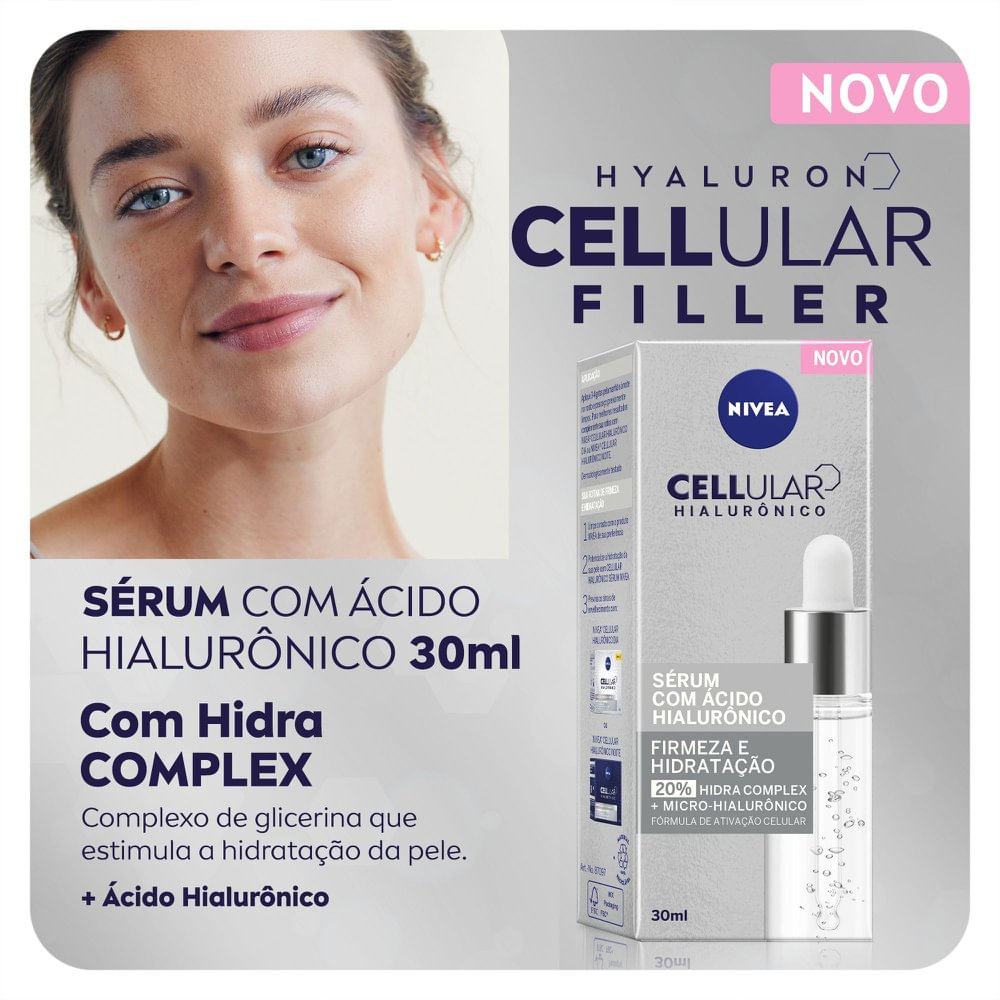 Sérum Facial Nivea Cellular com Ácido Hialurônico 30ml — imagem 2 | Drogaria Taveira
