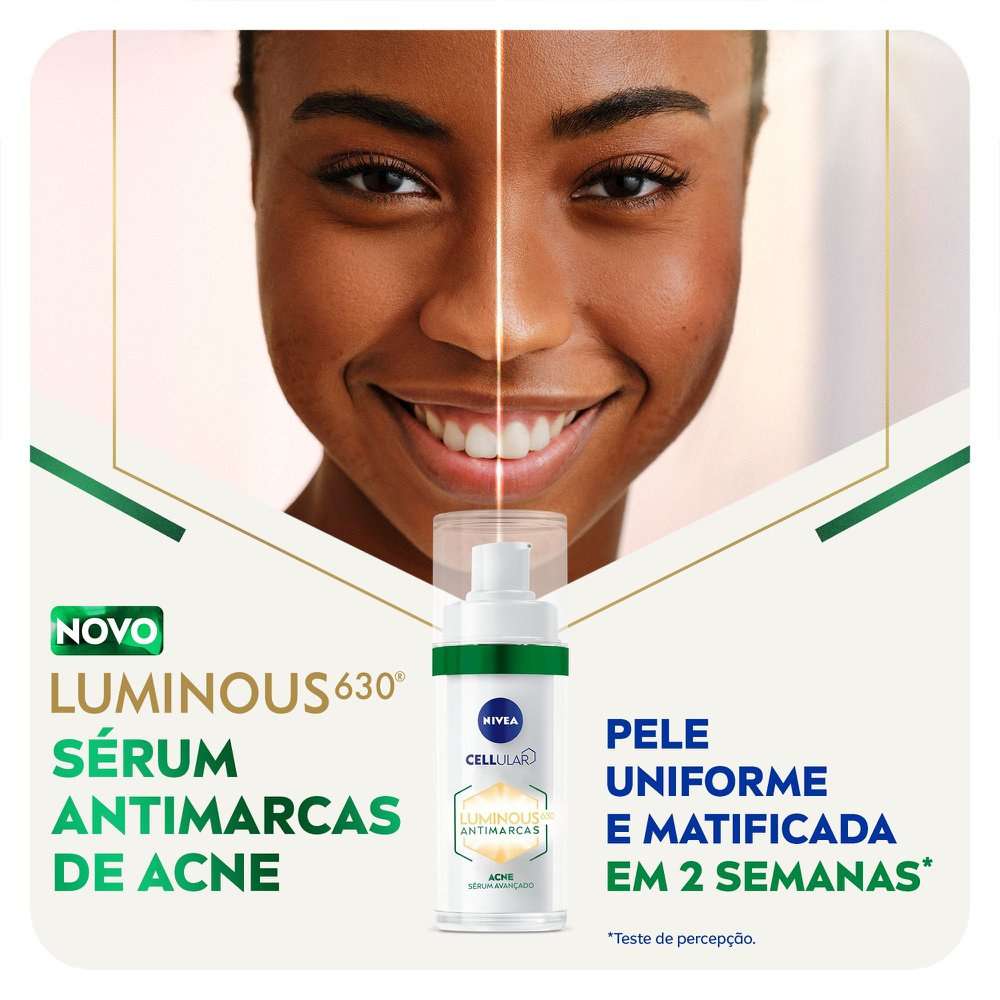 Sérum Facial Nivea Cellular Luminous 630 Antimarcas Acne FPS 60 30ml — imagem 2 | Drogaria Taveira